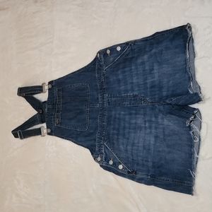 GAP denim overall shorts NWOT